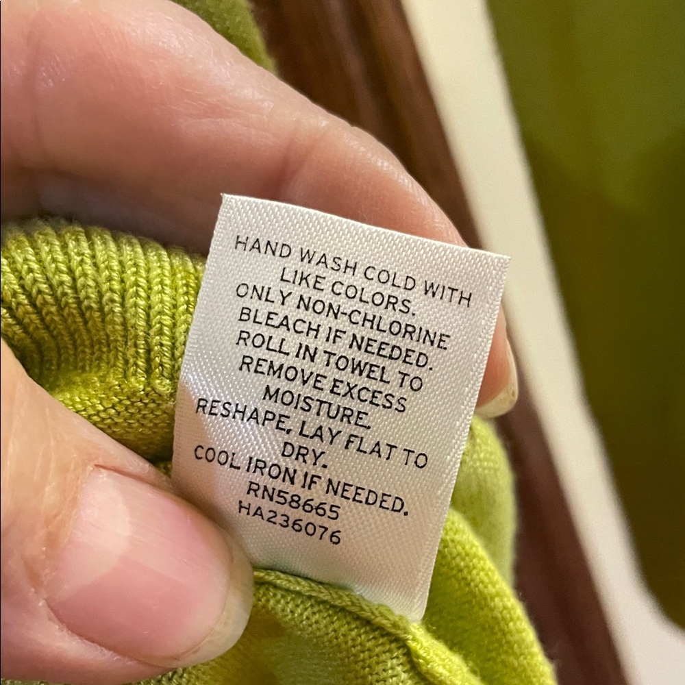 Halogen Lime Green Lightweight Button-Front Cardigan - Picture 9 of 9